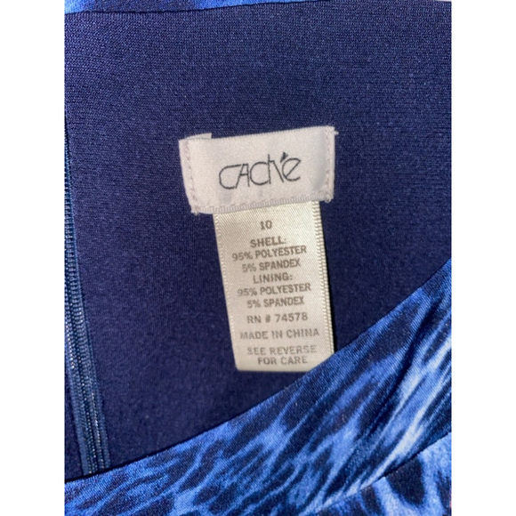 Women's Cache Dress, Blue Multi, Size 10 - Picture 2 of 6